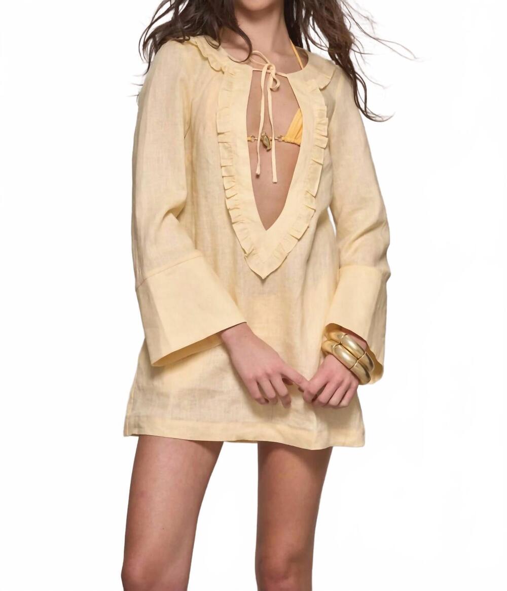 NEW SHANI SHEMER annabelle kaftan dress in butter